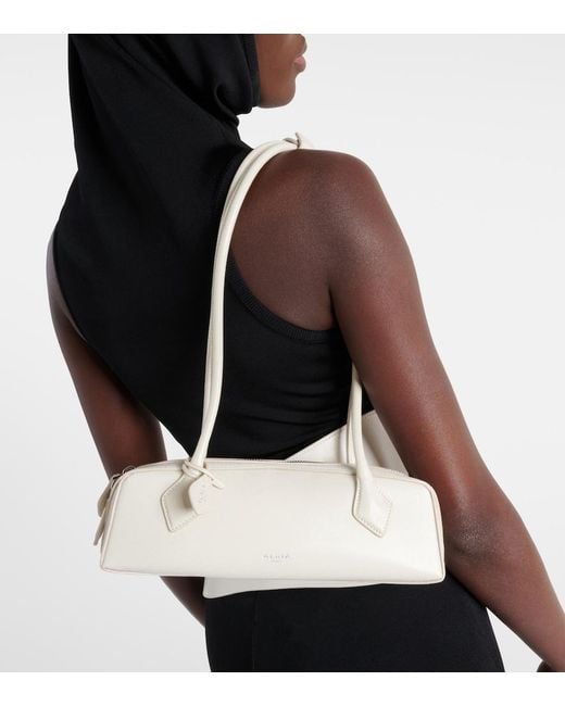 Alaïa White Le Teckel Small Leather Shoulder Bag
