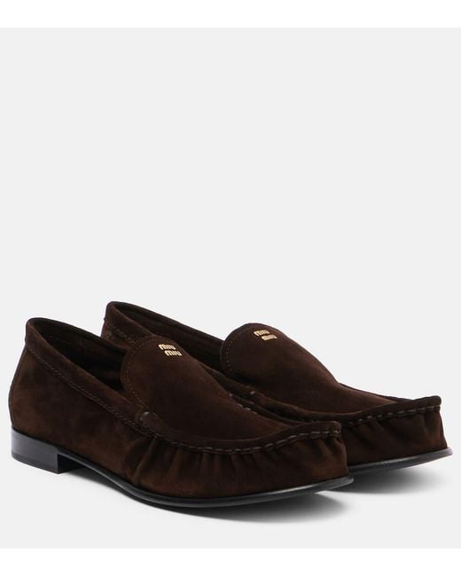 Mocassini di Miu Miu in Brown