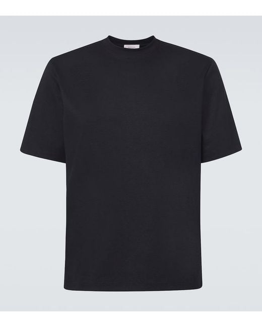 Agnona Black Cotton Jersey T-Shirt for men