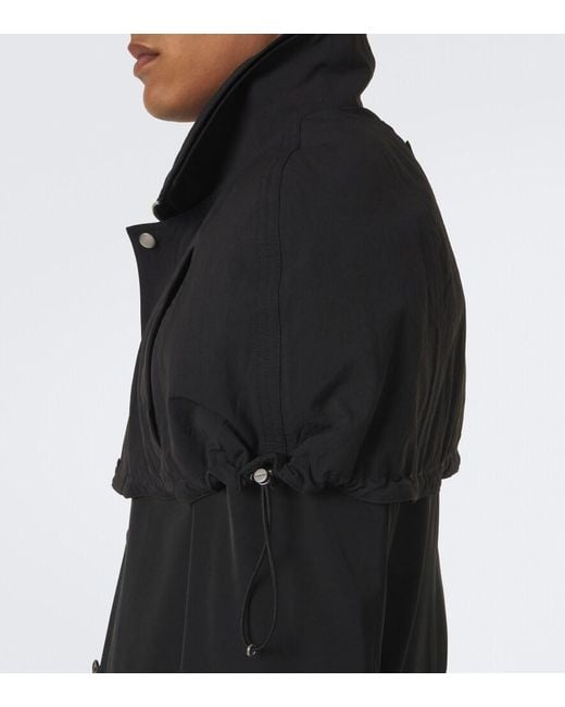 Prada Black Re-Nylon Cropped Cape for men