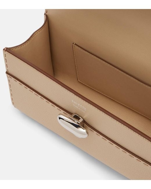 SAVETTE Natural Symmetry Leather Top-Handle Bag