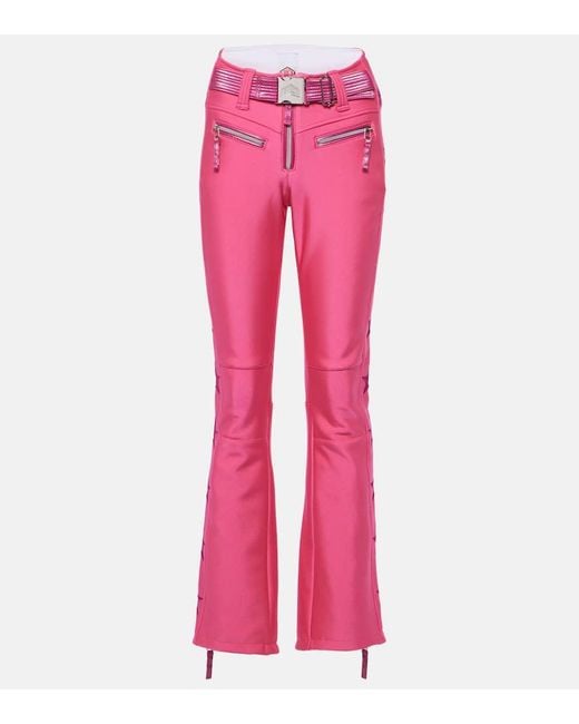 Jet Set Pink Tiby Star-Applique Flared Ski Pants