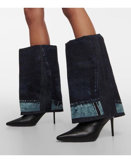 Jimmy Choo Blue Jean Paul Gaultier Cuff Over The Knee Boot 90