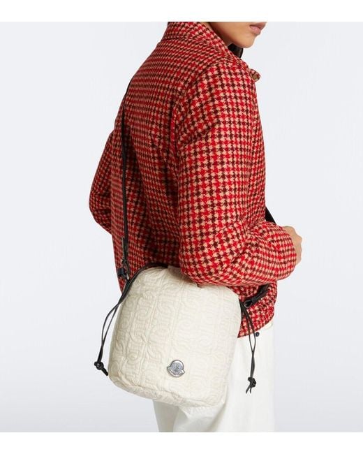 Moncler Natural Caradoc Small Quilted Bucket Bag