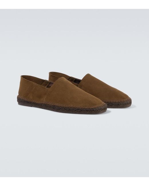 Tom Ford Brown Barnes Suede Espadrilles for men