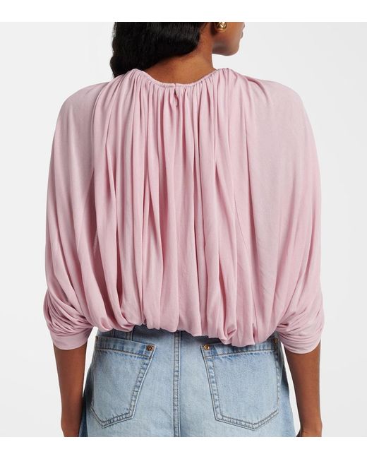 Zimmermann Pink Alchemy Caped Draped Blouse