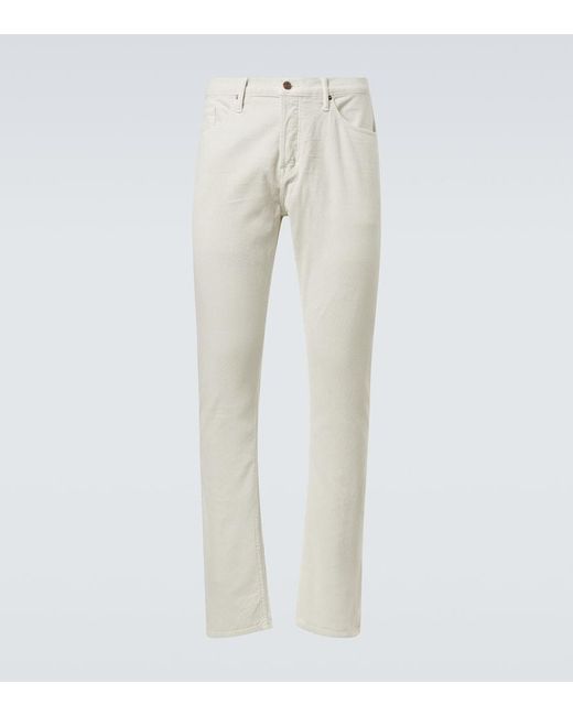 Tom Ford Natural Cotton Corduroy Slim Pants for men