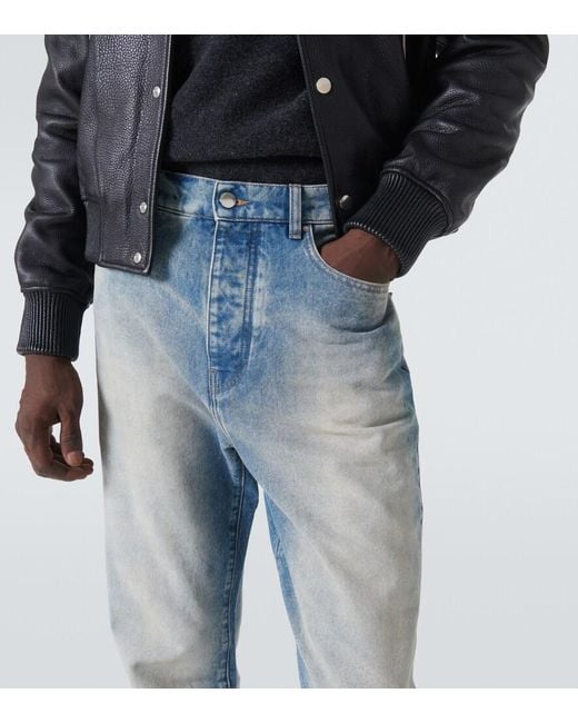 Amiri Blue Ma Quad Cuff Straight Jeans for men