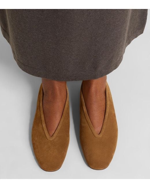 Le Monde Beryl Brown Luna Suede Ballet Flats