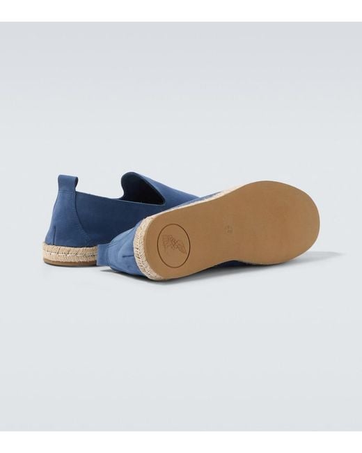 Ancient Greek Sandals Blue Nomas Leather Espadrilles for men
