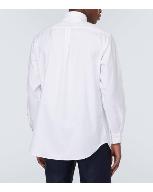 Camisa oxford Agui de popelin de algodon Loro Piana de hombre de color White