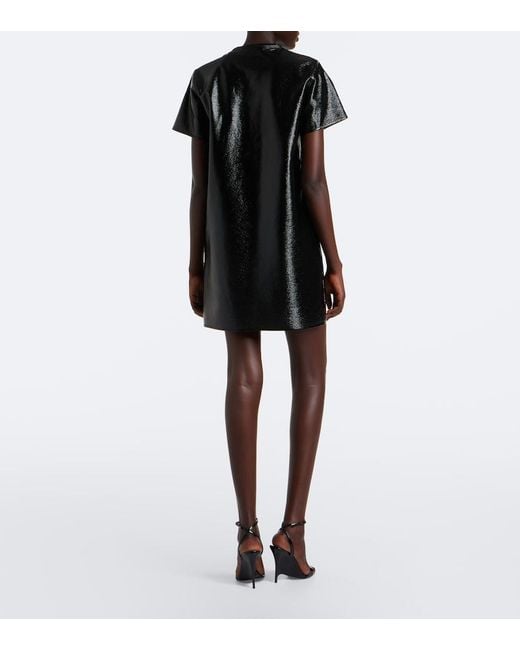 Courreges Black Vinyl Minidress