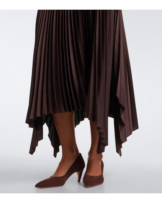 Joseph Black Ade Asymmetric Plisse Midi Skirt