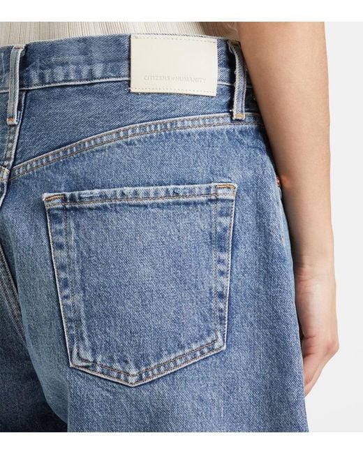 Citizens of Humanity Blue Marlow Long Denim Shorts