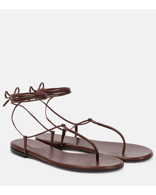 Gianvito Rossi Brown Sandalen Gwyneth Aus Leder