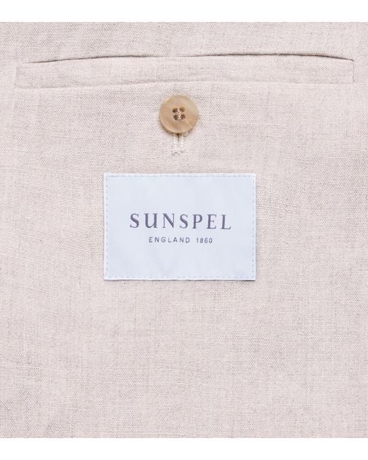 Sunspel Gray Linen Blazer for men