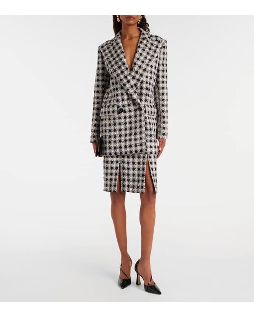Mini-Jupe En Tweed Nina Ricci en coloris White