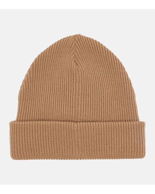 Gucci Natural Horsebit Ribbed-Knit Wool Beanie