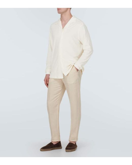 Camisa de algodon y seda Zegna de hombre de color White
