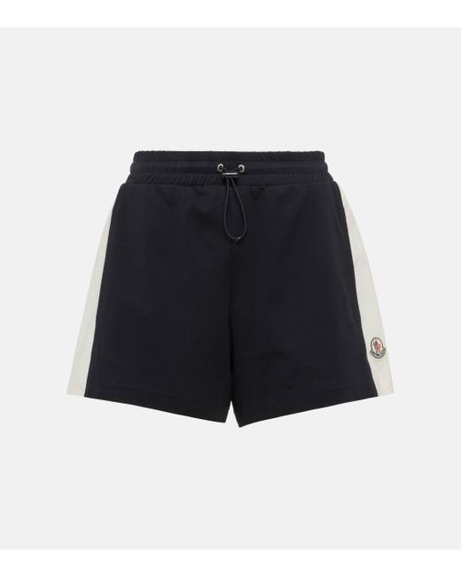Moncler Black Logo Cotton Shorts
