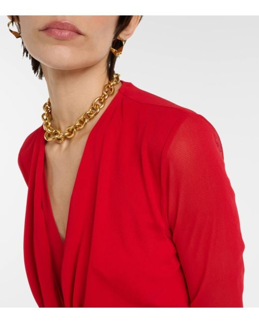 Diane von Furstenberg Red Hades Jersey Midi Dress