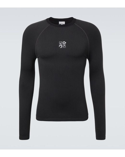 Loewe Black X On Striped Jersey Top for men