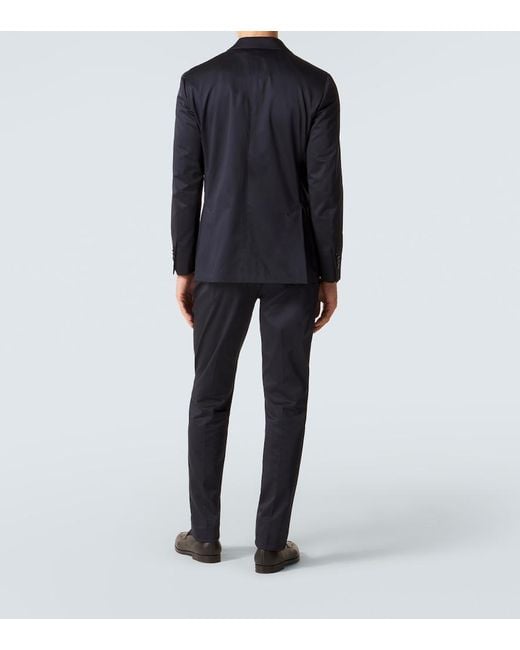 Lardini Blue Cotton-Blend Suit for men