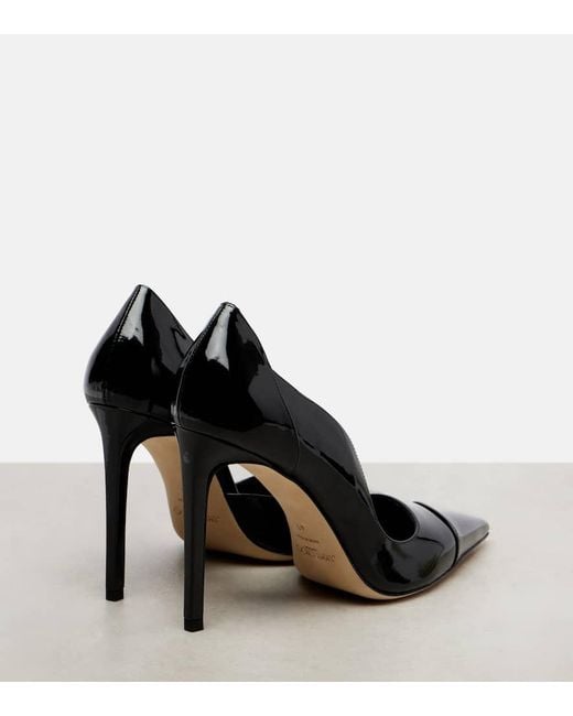 Jimmy Choo Black Brigitte 100 Patent Leather Pumps