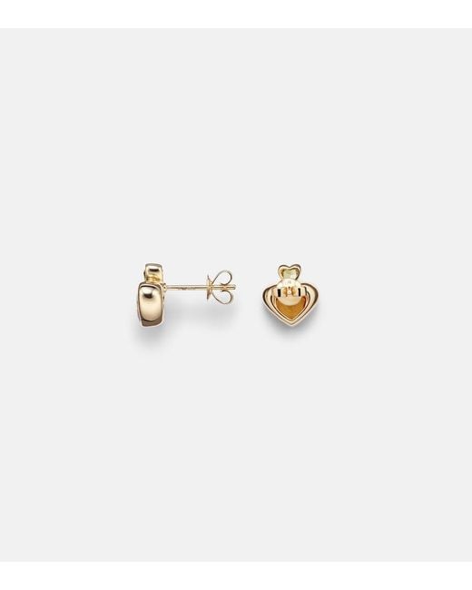 Roxanne First White 14Kt Single Earring With Citrine And Peridot