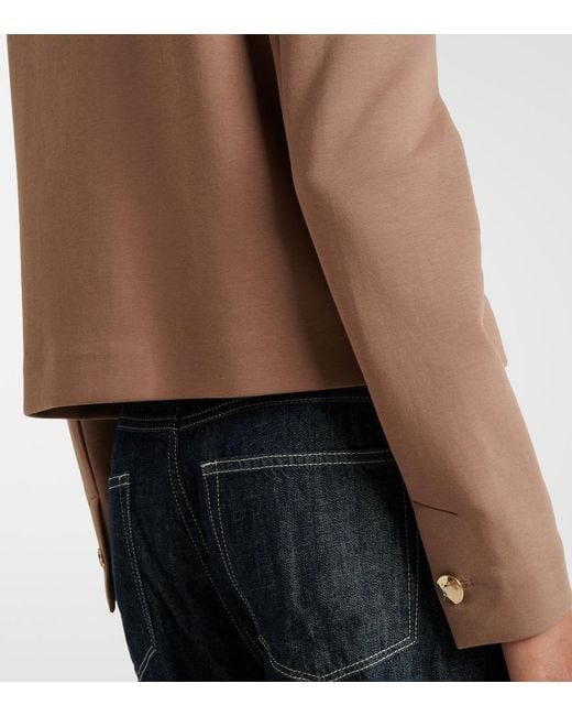 Max Mara Brown Cotton-Blend Jacket