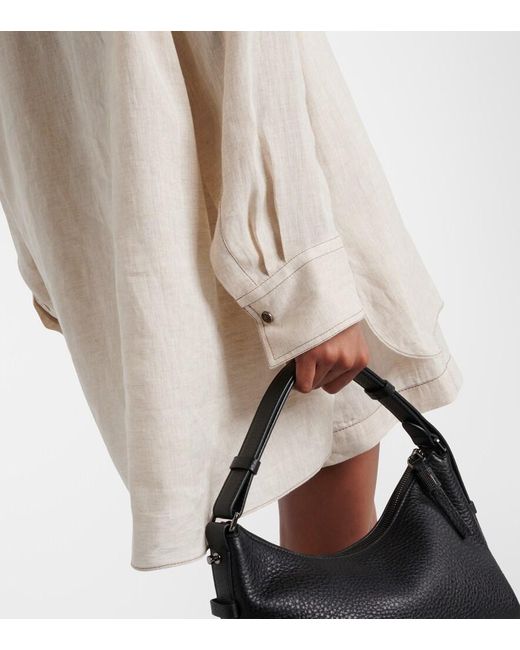 Brunello Cucinelli Natural Oversized Linen Shirt