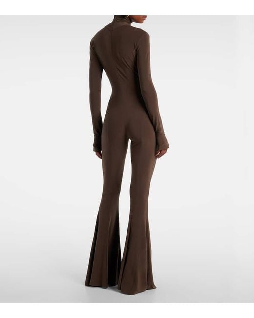 Mono De Jersey Con Cuello Alto Norma Kamali de color Brown