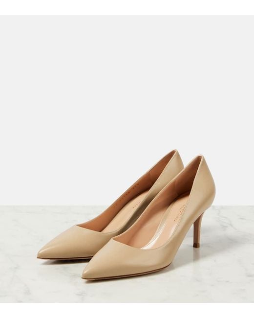 Gianvito Rossi Natural Gianvito 70 Leather Pumps