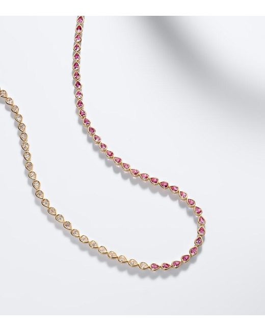 Anita Ko Metallic 18Kt Choker With Sapphires And Diamonds