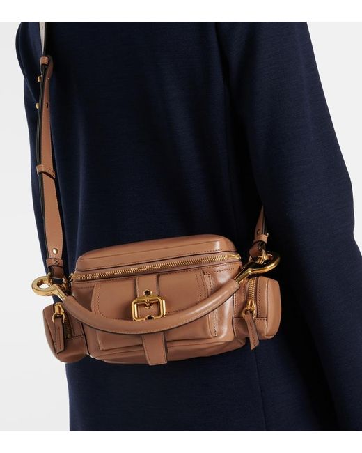 Chloé Brown Camera Small Leather Crossbody Bag