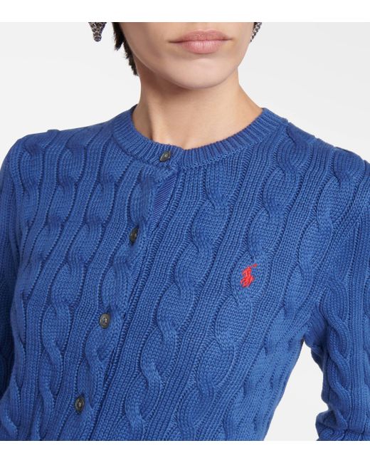 Polo Ralph Lauren Blue Cable-Knit Cardigan
