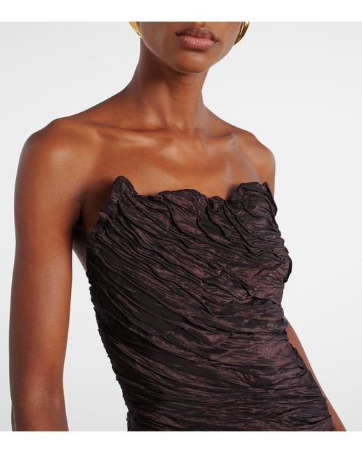 Robe Longue A Encolure Bardot Marmar Halim en coloris Black