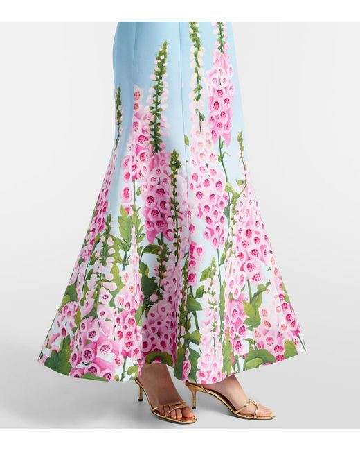 Oscar de la Renta White Foxglove Corset Gown