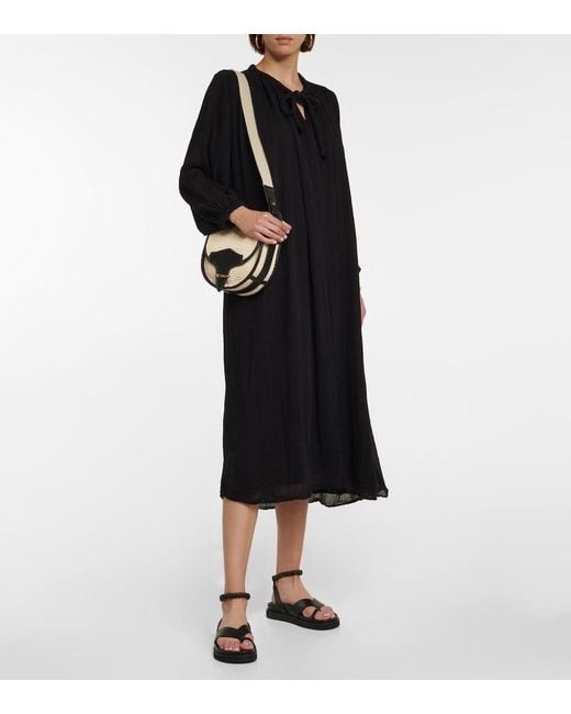 Velvet Black Frankie Cotton Gauze Maxi Dress