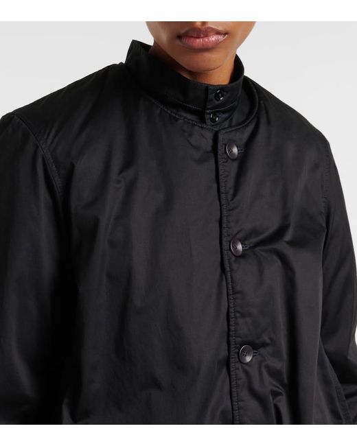 Chaqueta De Saten De Algodon Lemaire de color Black