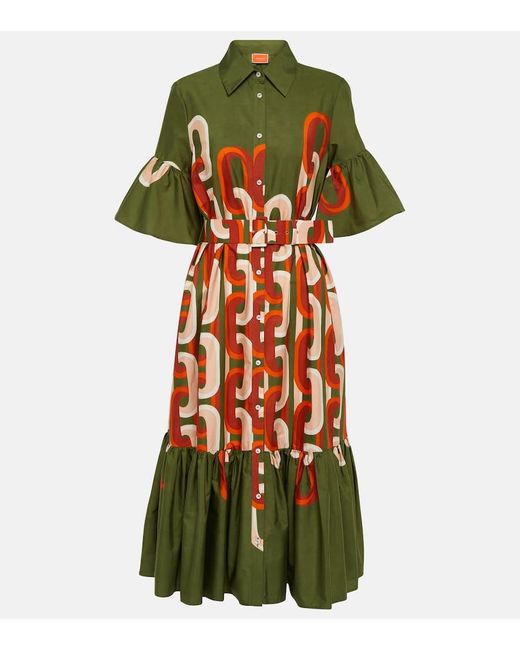 Robe Midi Choux Imprimee En Coton LaDoubleJ en coloris Green