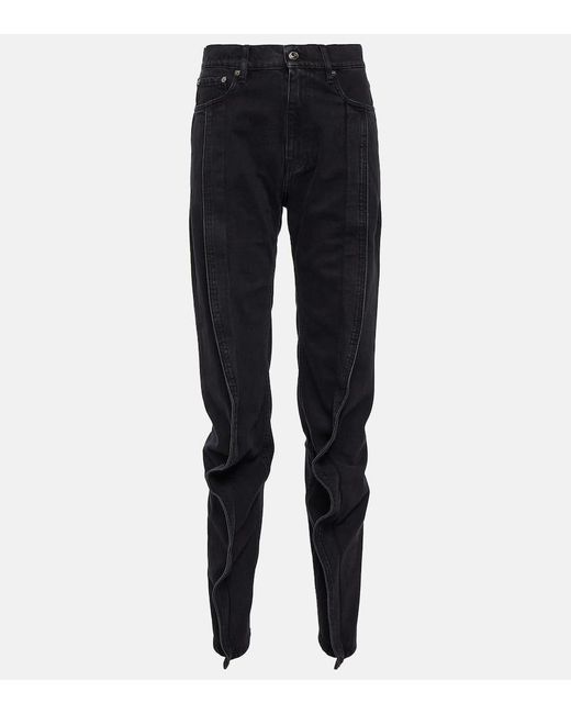 Y. Project Blue High-Rise Straight Jeans