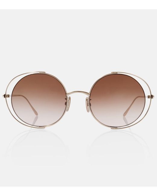 Loewe Brown Signature Round Sunglasses