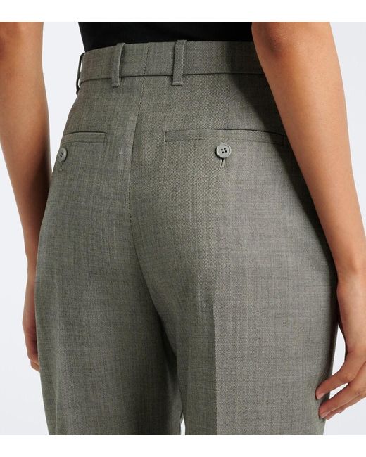 McQueen Gray Wool Straight Pants