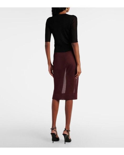 Saint Laurent Black Knitted Top