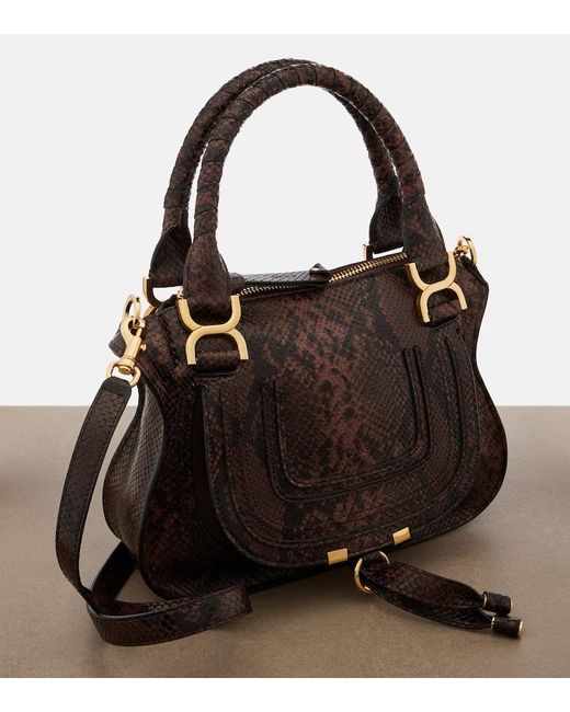 Chloé Black Marcie Small Leather Top-Handle Bag