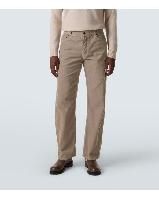 The Row Gray Rossen Cotton Corduroy Straight Pants for men