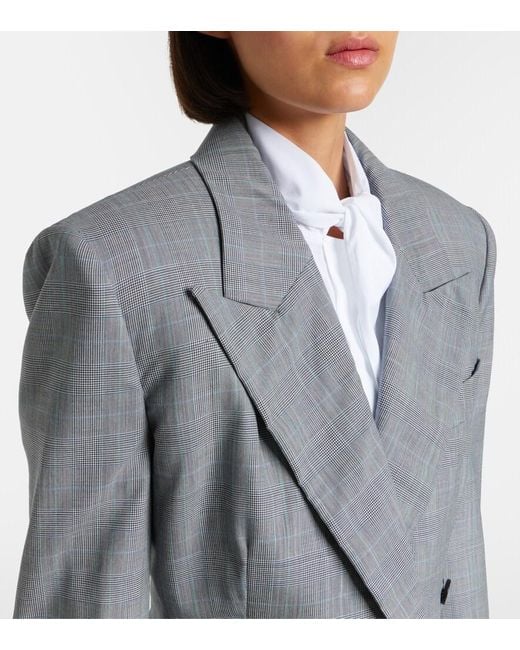 Givenchy Gray Checked Wool Jacket