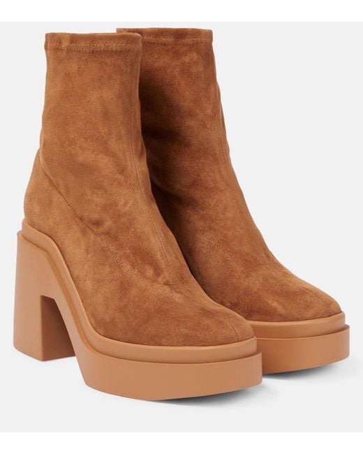 Robert Clergerie Brown Nina Suede Ankle Boots
