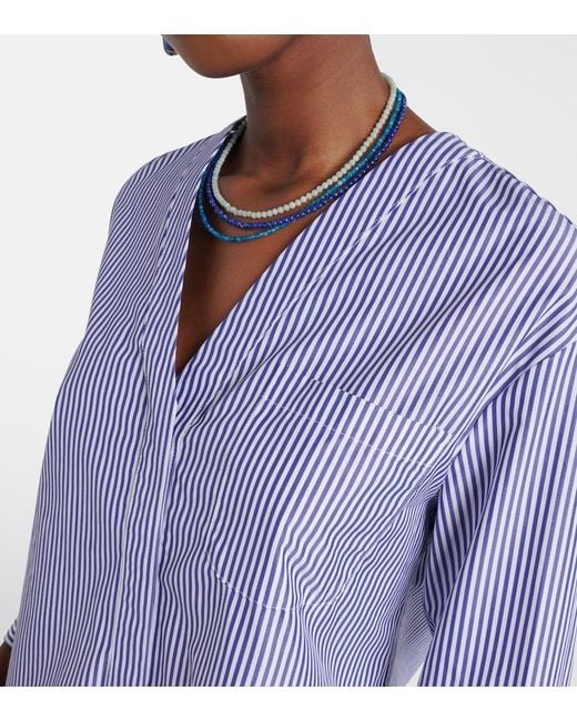 Max Mara Blue Chicca Cotton Poplin Shirt